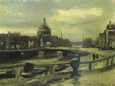 Vincent Van Gogh View of Amsterdam from Central Station (nn04)